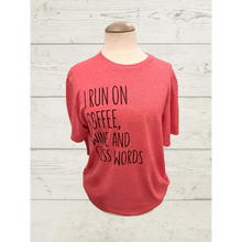 Load image into Gallery viewer, Coffee Wine and Cuss Words Unisex Shirt - Unisex Shirt