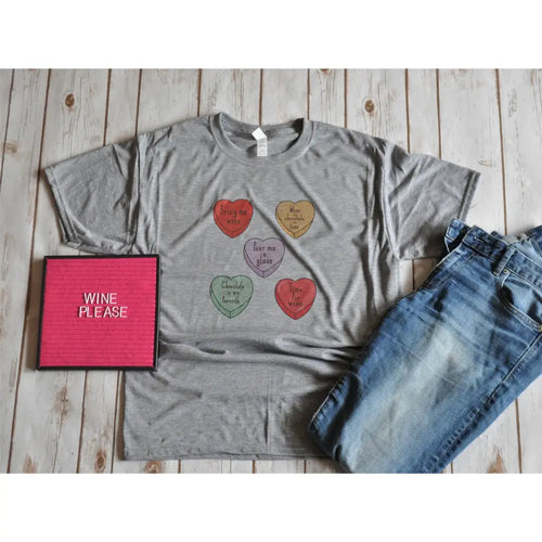 Conversation Hearts Unisex Shirt BLNDesigns