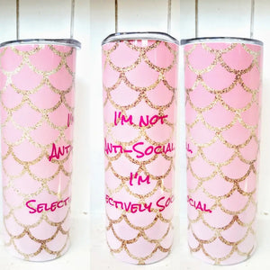 Selectively Social Tumbler BLNDesigns