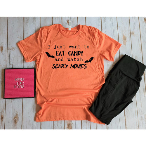 Candy and Scary Movies Shirt BLNDesigns