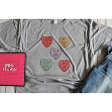 Load image into Gallery viewer, Conversation Hearts Unisex Shirt BLNDesigns