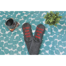 Load image into Gallery viewer, If you can read this Women&#39;s Wine Socks BLNDesigns