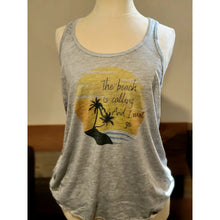 Load image into Gallery viewer, The beach is calling Tank Top BLNDesigns